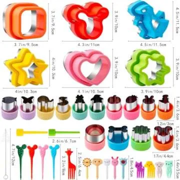 Mgee Sandwich Cutter Kit 48 Pcs for Kids Meals