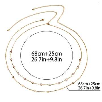 Sexy Multi-Layered Waist Chain Bikini Bead Belly Chain Summer Sequin Waist Chain Beach Crystal Waist Body Chain for Women