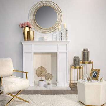 Crackle Gold Ceramic Jar - Decorative & Functional