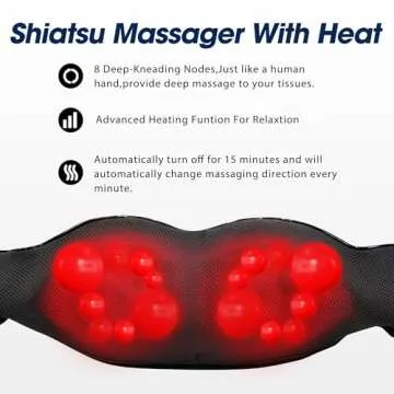 UFFAE Shiatsu Neck and Back Massager with Heat for Ultimate Relaxation, Perfect Gift for All Occasio...