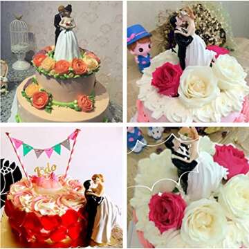 Homanda Resin Wedding Decoration Cake Topper for Wedding Engagement Bridal shower Wedding Anniversary