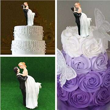 Homanda Resin Wedding Decoration Cake Topper for Wedding Engagement Bridal shower Wedding Anniversary