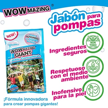 WOWmazing Giant Bubble Wands Kit for Outdoor Fun