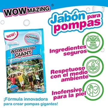 WOWmazing Giant Bubble Wands Kit for Outdoor Fun