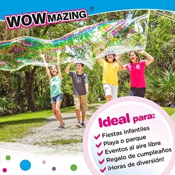 WOWmazing Giant Bubble Wands Kit for Outdoor Fun