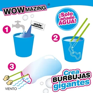 WOWmazing Giant Bubble Wands Kit for Outdoor Fun