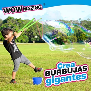 WOWmazing Giant Bubble Wands Kit for Outdoor Fun
