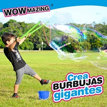 WOWmazing Giant Bubble Wands Kit for Outdoor Fun