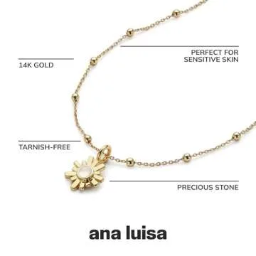 Ana Luisa Moonstone Pendant Necklace - Gold Dipped Elegance
