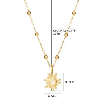 Ana Luisa Moonstone Pendant Necklace - Gold Dipped Elegance