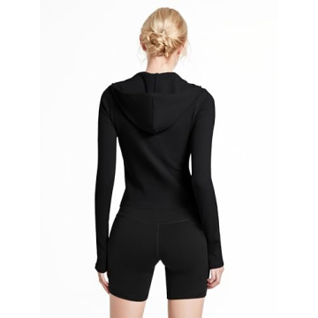 Shop Abonlen Ribbed Hoodies for Women Stylish Full Zip