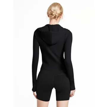 Shop Abonlen Ribbed Hoodies for Women Stylish Full Zip