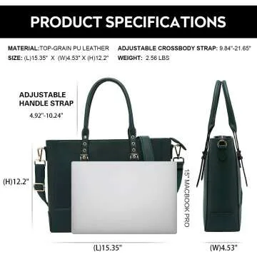 EaseGave 15.6 Inch Laptop Bag for Women | Stylish & Functional