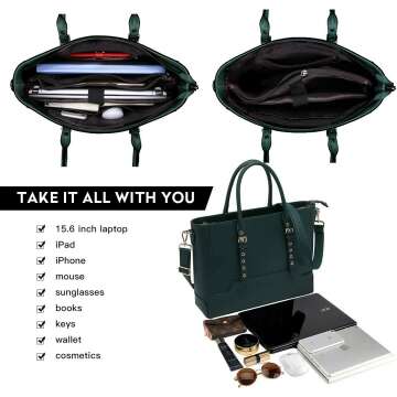 EaseGave 15.6 Inch Laptop Bag for Women | Stylish & Functional