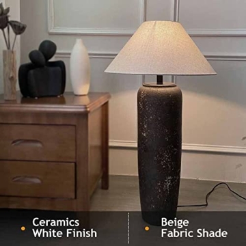 HUIBAOGONG Rustic Southwestern Crock Pot Table Lamp