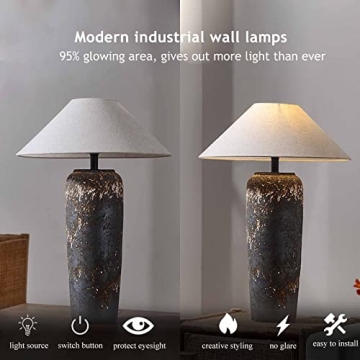 HUIBAOGONG Rustic Southwestern Crock Pot Table Lamp