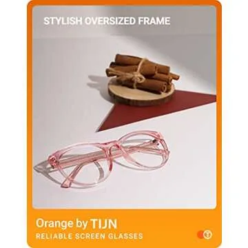 Stylish TIJN Oversized Blue Light Glasses for Eye Protection