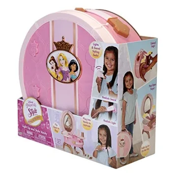 Disney Princess Light Up Vanity with Realistic Styling Tools