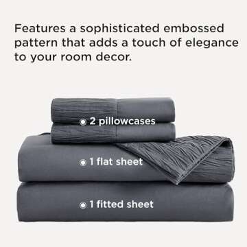 Bedsure Full Size Bed Sheets - 4 Pieces Soft Full Sheet Set - Breathable & Cooling - Hotel Luxury - ...