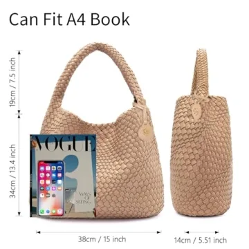 Stylish PS PETITE SIMONE Woven Tote Bag for Women