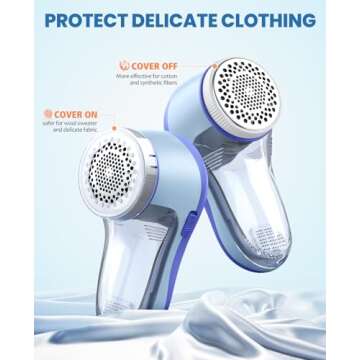 POPCHOSE Electric Fabric Shaver with 6-Blade Power - Efficient Lint Remover