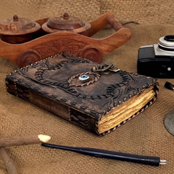 Vintage Hocus Pocus Book of Spells Leather Journal