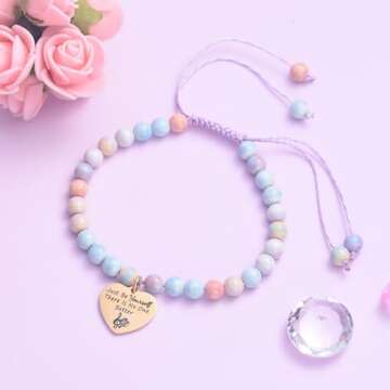 Melix Home Taylor Quotes Merch Natural Stone Bracelet Gifts For Fans Girls Teen Daughter Women Cute Bracelets