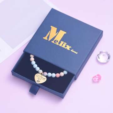 Melix Home Taylor Quotes Merch Natural Stone Bracelet Gifts For Fans Girls Teen Daughter Women Cute Bracelets