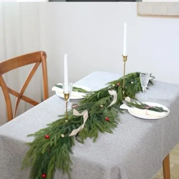 Norfolk Pine Garland 9ft Faux Greenery for Festive Decor