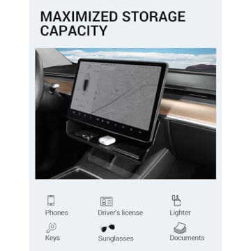 BASENOR Tesla Organizer for Model Y/3 - Durable Storage Solution