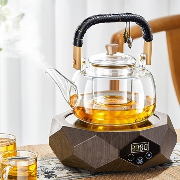 Motanber Glass Teapot for Blooming Flower and Loose Leaf Tea