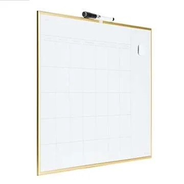 U Brands 16x20 Dry Erase Calendar with Gold Frame