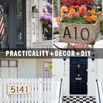 5 Inch Floating House Number 1, VONDERSO Black Metal Modern Outdoor Address Sign for Yard Street and Mailbox, Zinc Alloy Solid Address Numbers and Letters with Exquisite Drawing Process