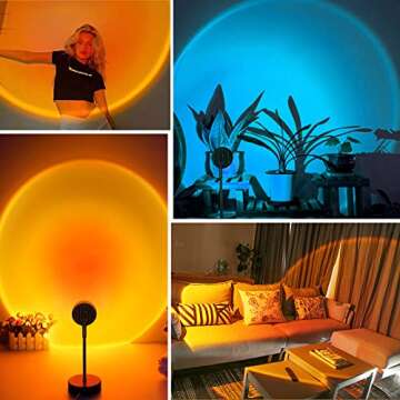 Sunset Lamp with 16 Colors, Sunset Projection Lamp with Remote，Multiple Colors Sunset Light/Night Light for Photography/Selfie/Home/Living Room/Bedroom Decor,Romantic Visual Gifts for Women