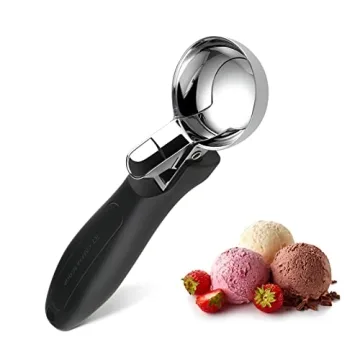 OTVAFAVA Ice Cream Scoop - Heavy Duty Cookie Scooper with Ergonomic Grip for All Occasions