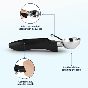 OTVAFAVA Premium Ice Cream Scoop with Ergonomic Handle