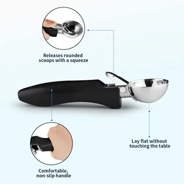 OTVAFAVA Premium Ice Cream Scoop with Ergonomic Handle