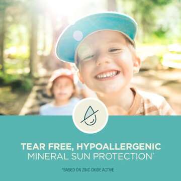 Coppertone Pure and Simple Kids Sunscreen Stick SPF 50, Zinc Oxide Mineral Sunscreen Stick for Kids, Tear Free, Water Resistant, Broad Spectrum SPF 50 Sunscreen, 0.49 Oz Stick