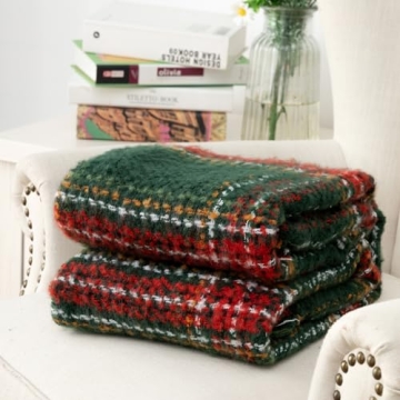 LALIFIT Plaid Throw Blanket Soft Cashmere Decor
