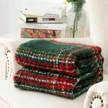 LALIFIT Plaid Throw Blanket Soft Cashmere Decor