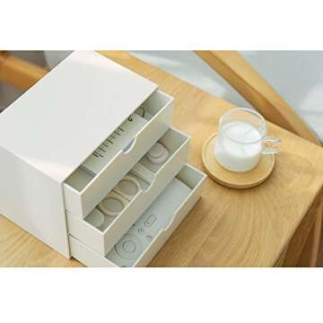 Compact 3-Drawer Vanity Organizer for Home & Office