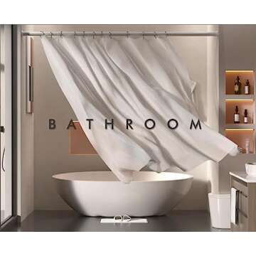 ALLZONE Heavy Duty Shower Curtain Rod 42-83 Inches