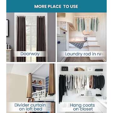 ALLZONE Heavy Duty Shower Curtain Rod 42-83 Inches