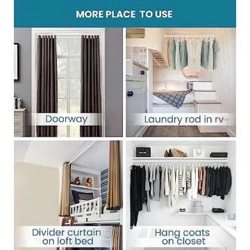 ALLZONE Heavy Duty Shower Curtain Rod 42-83 Inches