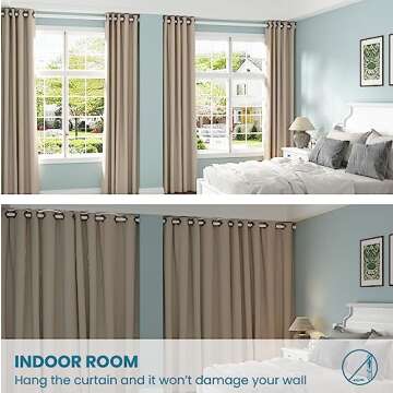 ALLZONE Heavy Duty Shower Curtain Rod 42-83 Inches