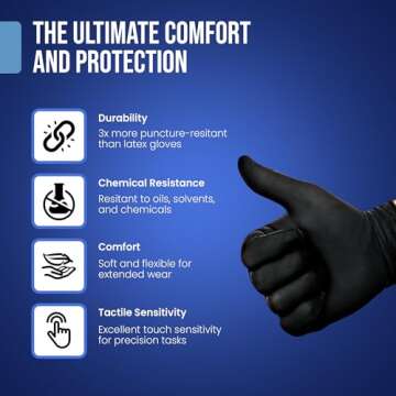 CLEAN SPACE PROJECT Black Nitrile Gloves - Versatile & Durable