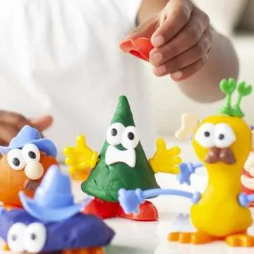 Colorations - BUILDME Creative Creatures Dough Builders (Includes 260 pieces) - Dough & Molding Clay Accessories for Kids - Screen-Free Play Time - Builds Animals & Characters