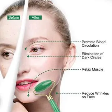 Deciniee Jade Roller Set - Natural Stone Beauty Tool