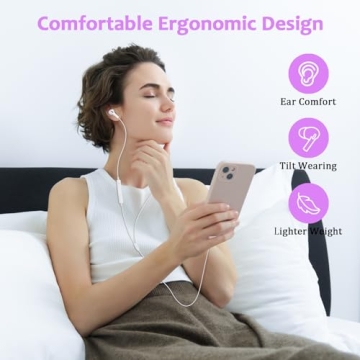 Wired Earbuds for iPhone - Noise Reduction & Mic Control