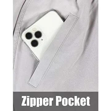 BMJL Women's Running Shorts Elastic Waistband High Waisted Short Pocket Sporty Workout Shorts Gym Athletic Shorts Pants (L,Grey)